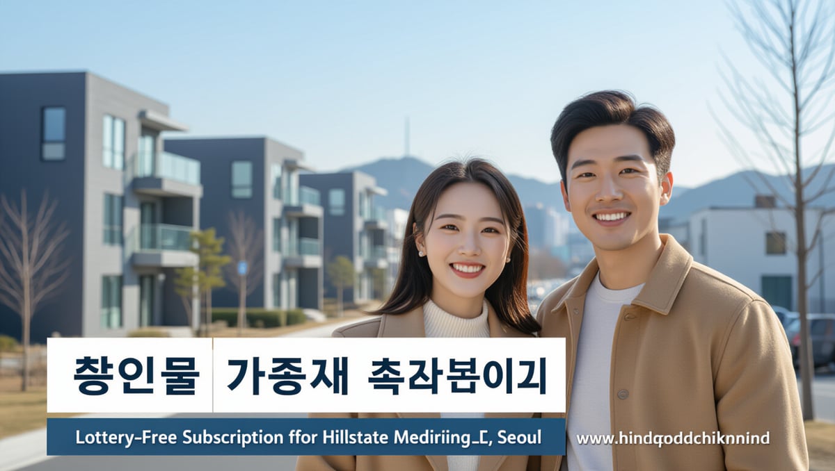 💡 힐스테이트 메디알레 무순위 청약 핵심 정보