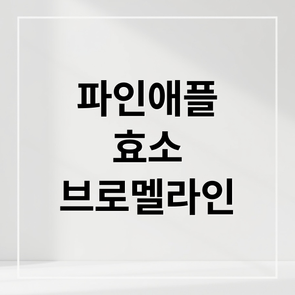 파인애플 효소 브로멜라인