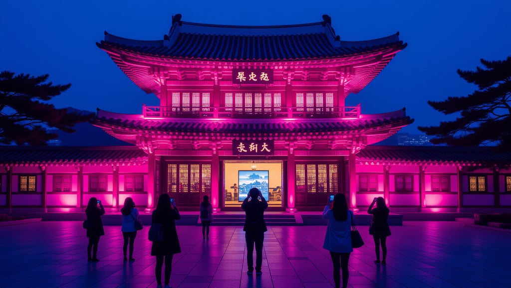 🌙 핑크빛 야경: 라이팅 이벤트